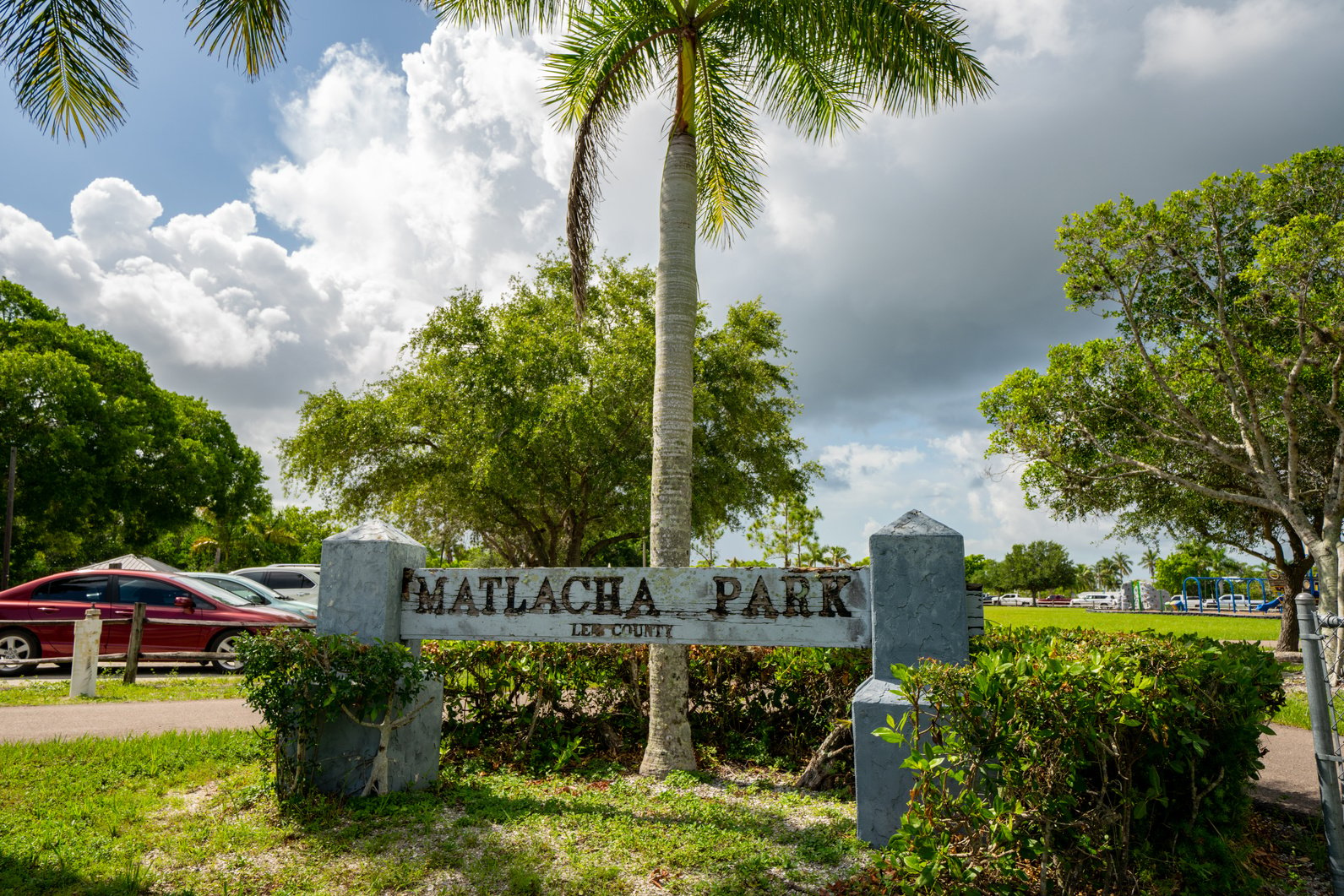 Entrance sign to Matlacha Park Lee County Florida